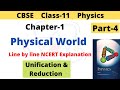 Physical world  cbse class 11 physics  chapter 1  unification and reductionism  ncert  part 4