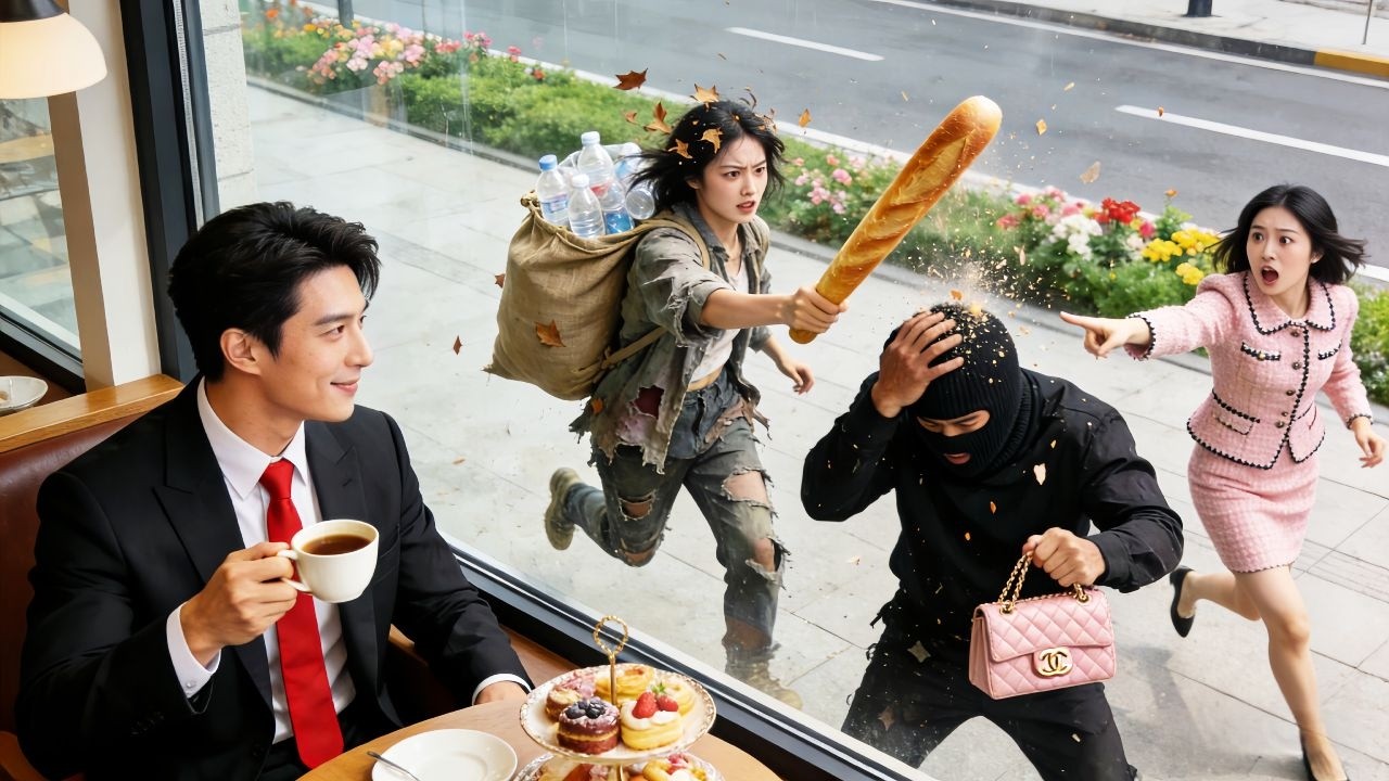 💕الرئيس التنفيذي القاسي لم يبتسم منذ 30 عامًا، حتى رأى متسولًا يلاحق لصًا بخبز فرنسي، فانفجر ضاحكًا!