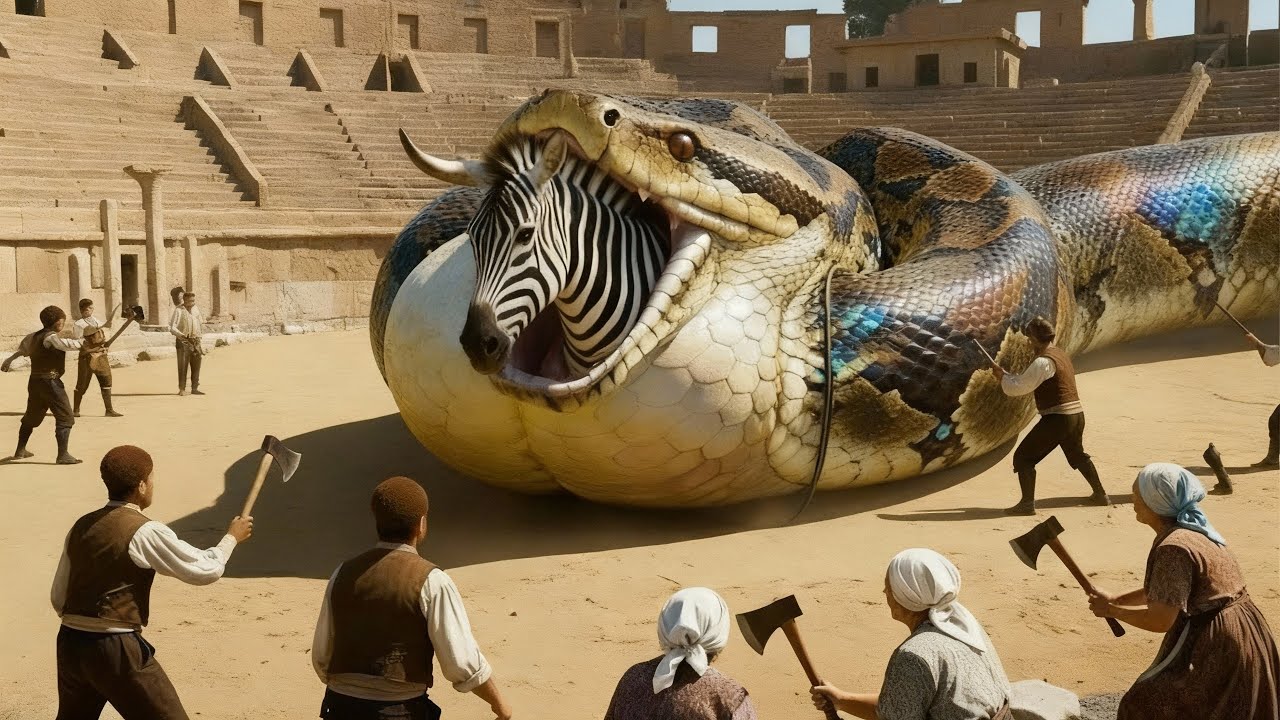 Poor Zebra Brave Heroes Rescue Poor Zebra From Giant Python Attack - YouTube
