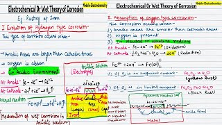 Wet or Electrochemical Corrosion | Electrochemical Theory Of Corrosion | Dr. Anjali Ssaxena