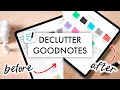 Declutter goodnotes app with me  saving storage space organizing tour
