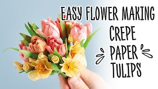 Easy Flower Making - Crepe Paper Tulips