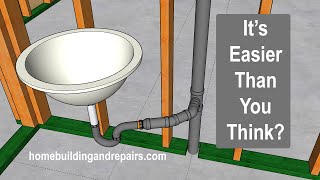 How To Put Together Bathroom Drain Pipe Components So You Can Move Sink Over A Few Inches or Feet