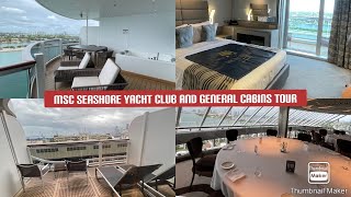 MSC Seashore - Yacht Club and cabin tours