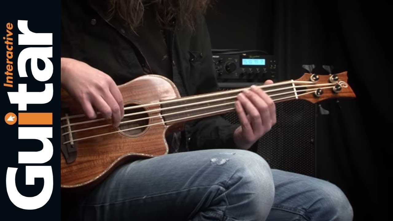 ortega caiman fl gb uke bass review youtube