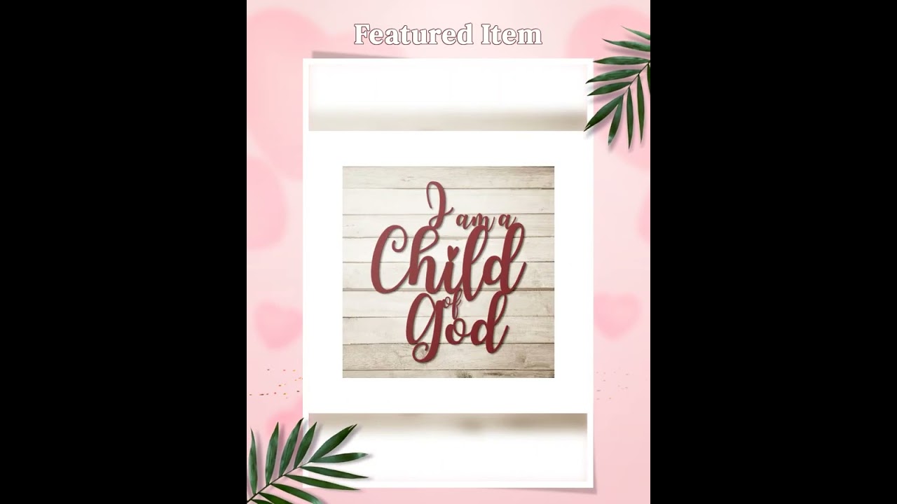 Child of God Metal Sign: Christian Home Decor, Black, Red, Copper, Silver