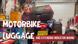 Motorbike Luggage and Extending Indicator Wiring