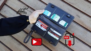 Wallet - How to make a leather wallet (clutch) - pattern PDF / DIY screenshot 2