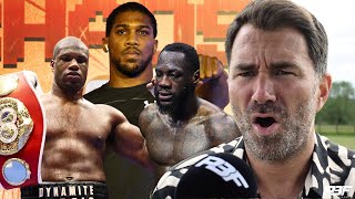 EDDIE HEARN REACTS TO DANIEL DUBOIS SAYING HE'LL DEMOLISH ANTHONY JOSHUA, WILDER RETIRING, KSIKHAN