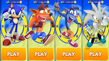 Sonic Dash VS Crash Bandicoot: On the Run   Gameplay All Characters
