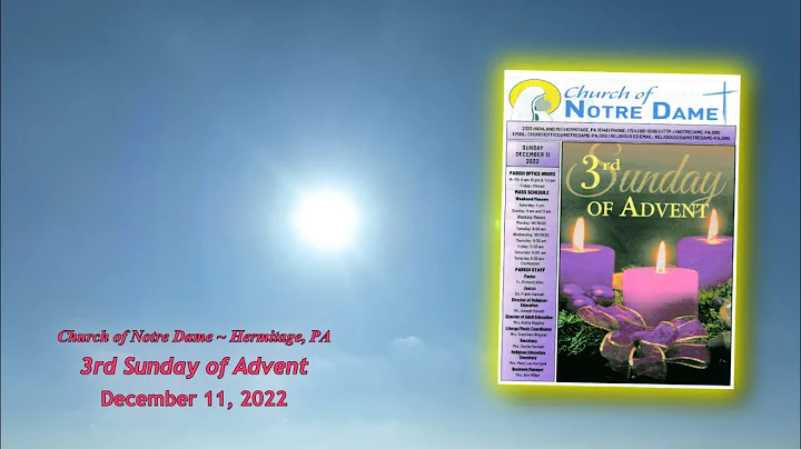 Church of Notre Dame Sunday Catholic Mass – December 11, 2022