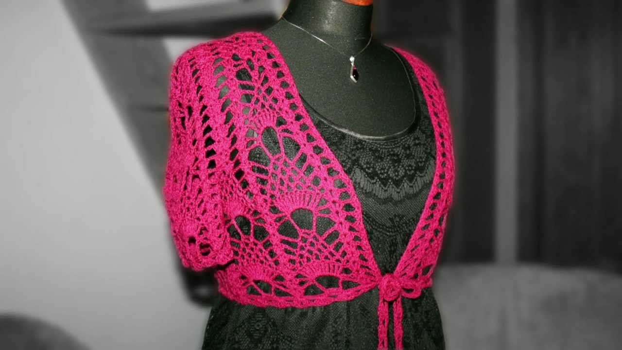pattern crochet lace how lace  YouTube bolero  crochet