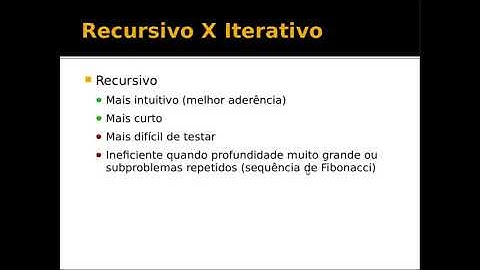 AlgProgII - Recursividade - Algoritmos Recursivos X Iterativos