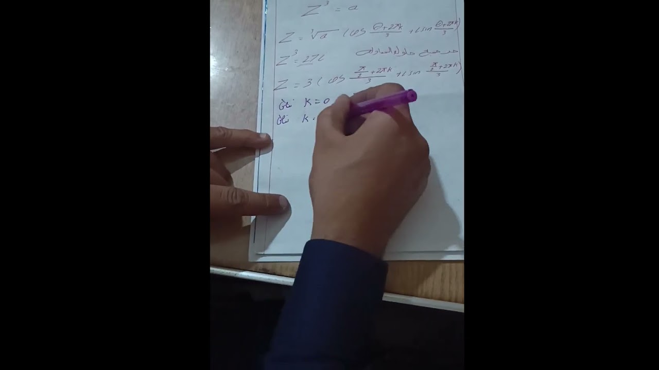 ايجاد الجذور التكعيبيه للعدد العقدي z