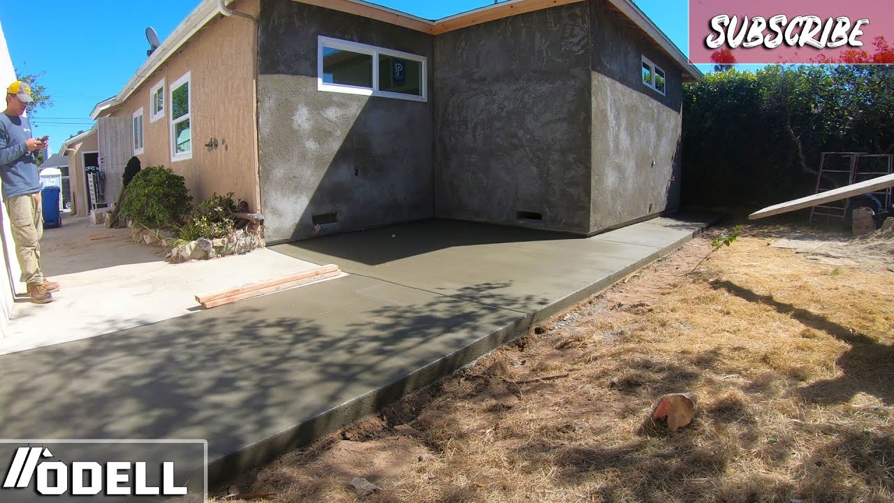 Easy How to Concrete Patio Pour with 2 guys! DIY YouTube
