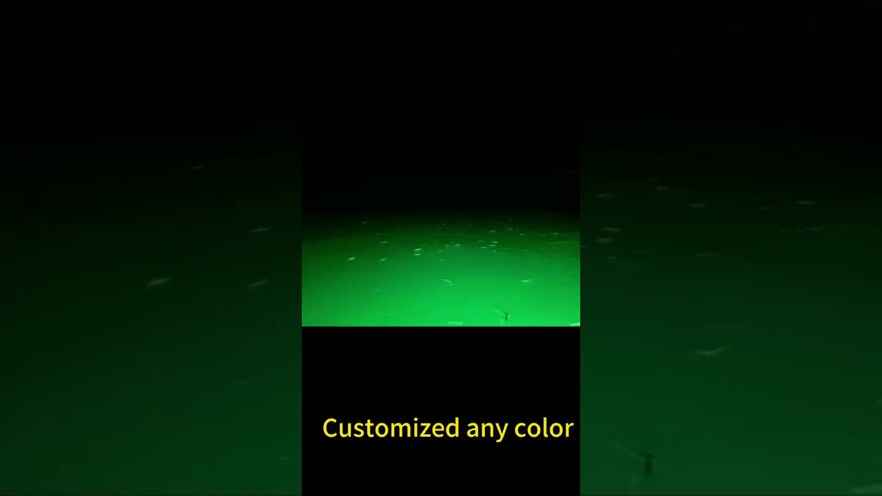 testing squid fishing light 1000w green color --night fishing