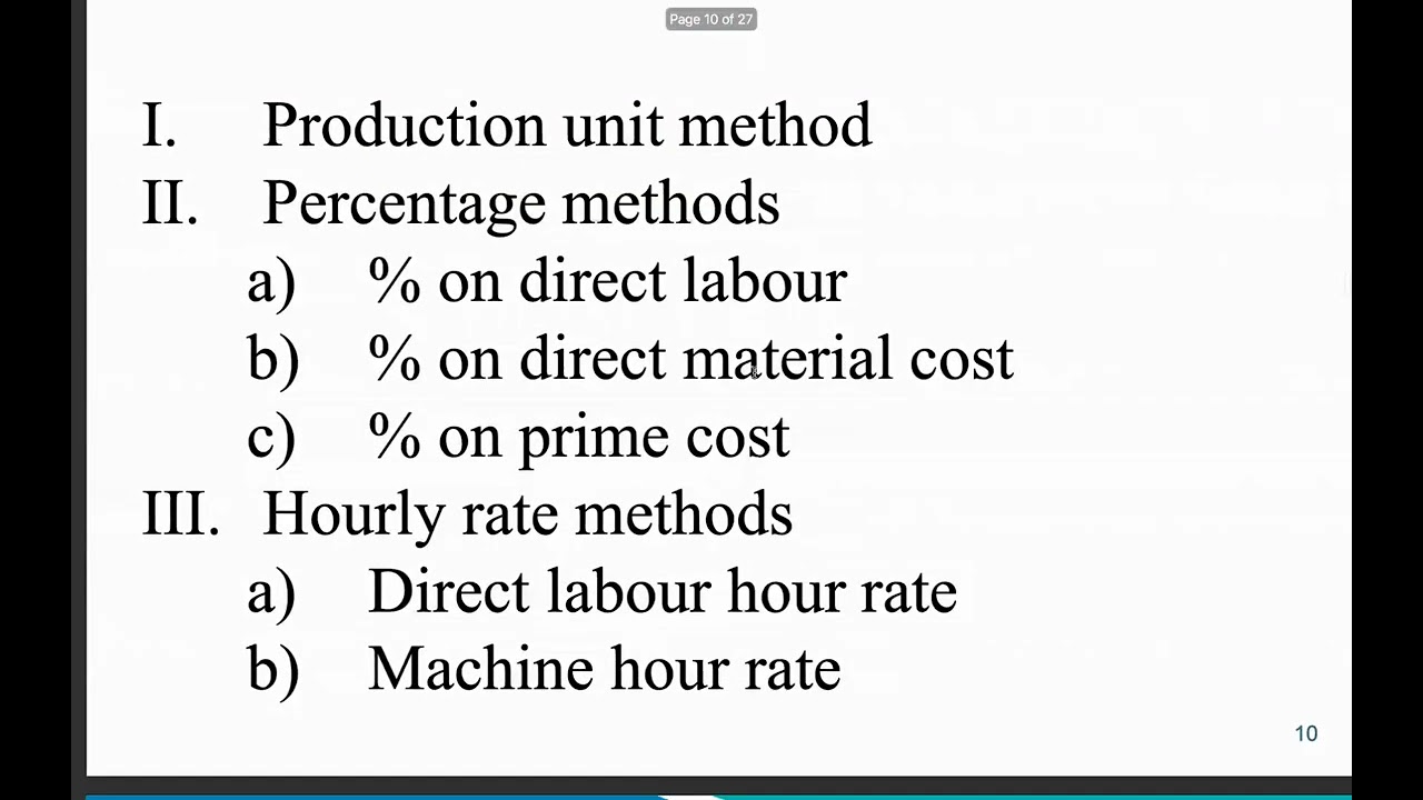Financial Accounting: ABC costing part 1 Kuppi - University of Moratuwa