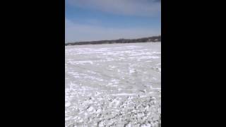 Driving on the frozen lake Minnetonka, MN 1