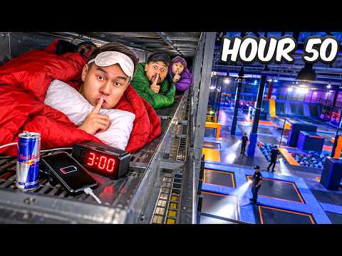 100 Hours Living in A Trampoline Park!