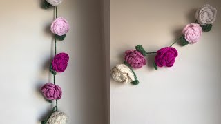 Fleurs pour guirlandes lumineuses Modèle de crochet PDF Guirlande lumineuse  de fleurs Guirlande de fleurs au crochet -  France