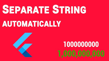 Flutter Tutorial | Flutter Tip - Separate String automatically