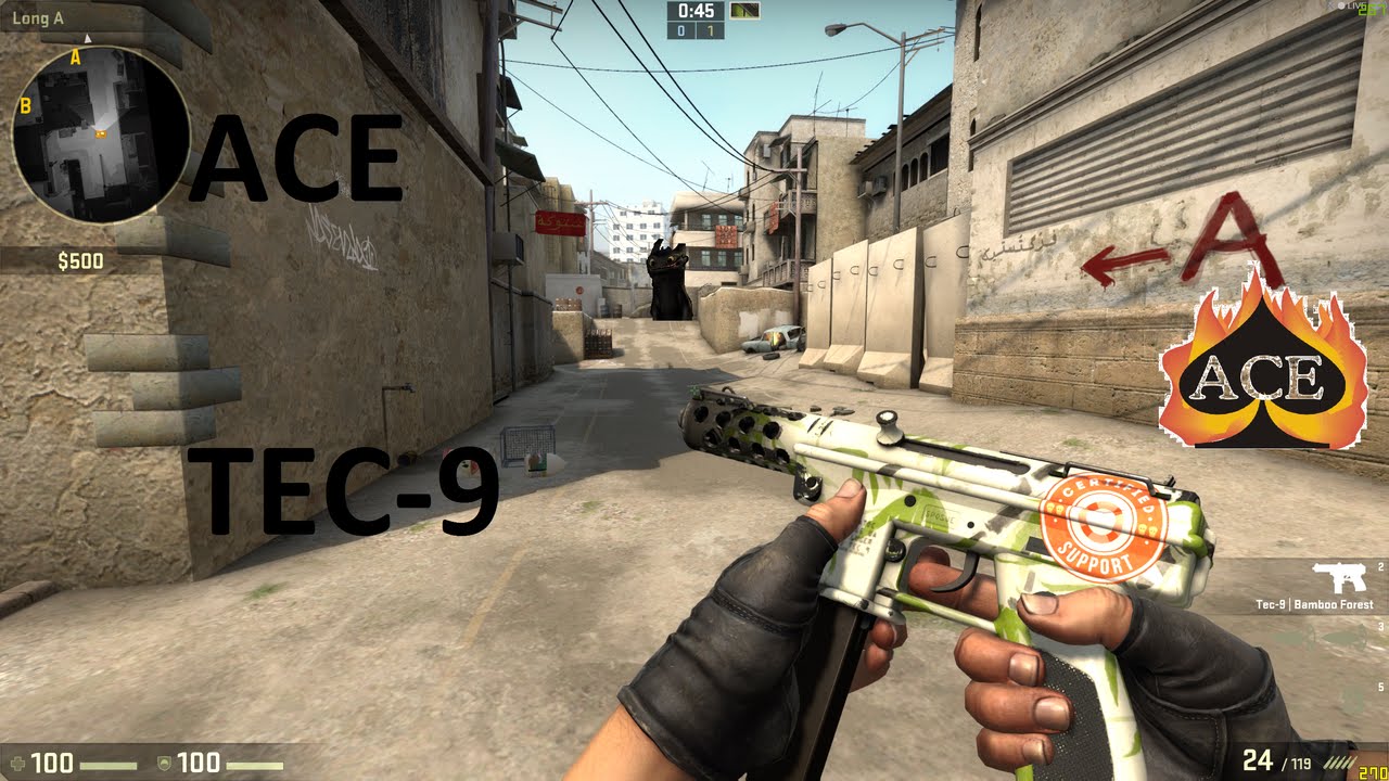 PLAYING CSGO (ACE WITH TEC-9) MAP DUST 2 COMPETITIVE...