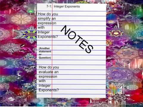 How do you simplify expressions with Integer Exponents?