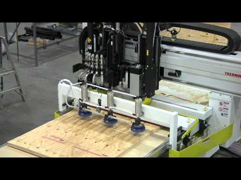 Thermwood Model 53 Roller Hold Down w Load/Unload System