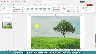 How to apply soft edge rectangle picture style in PowerPoint screenshot 1