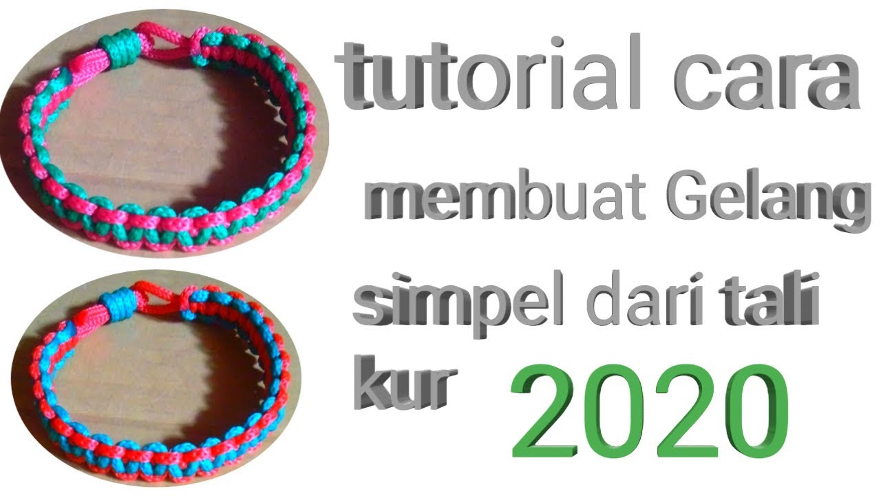 tutorial cara  membuat  Gelang simpel Dari  tali  kur  2021 