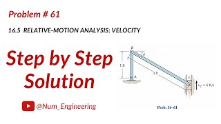 16–61. Determine the angular velocity of links AB  and BC at the instant u = 30° #statcis