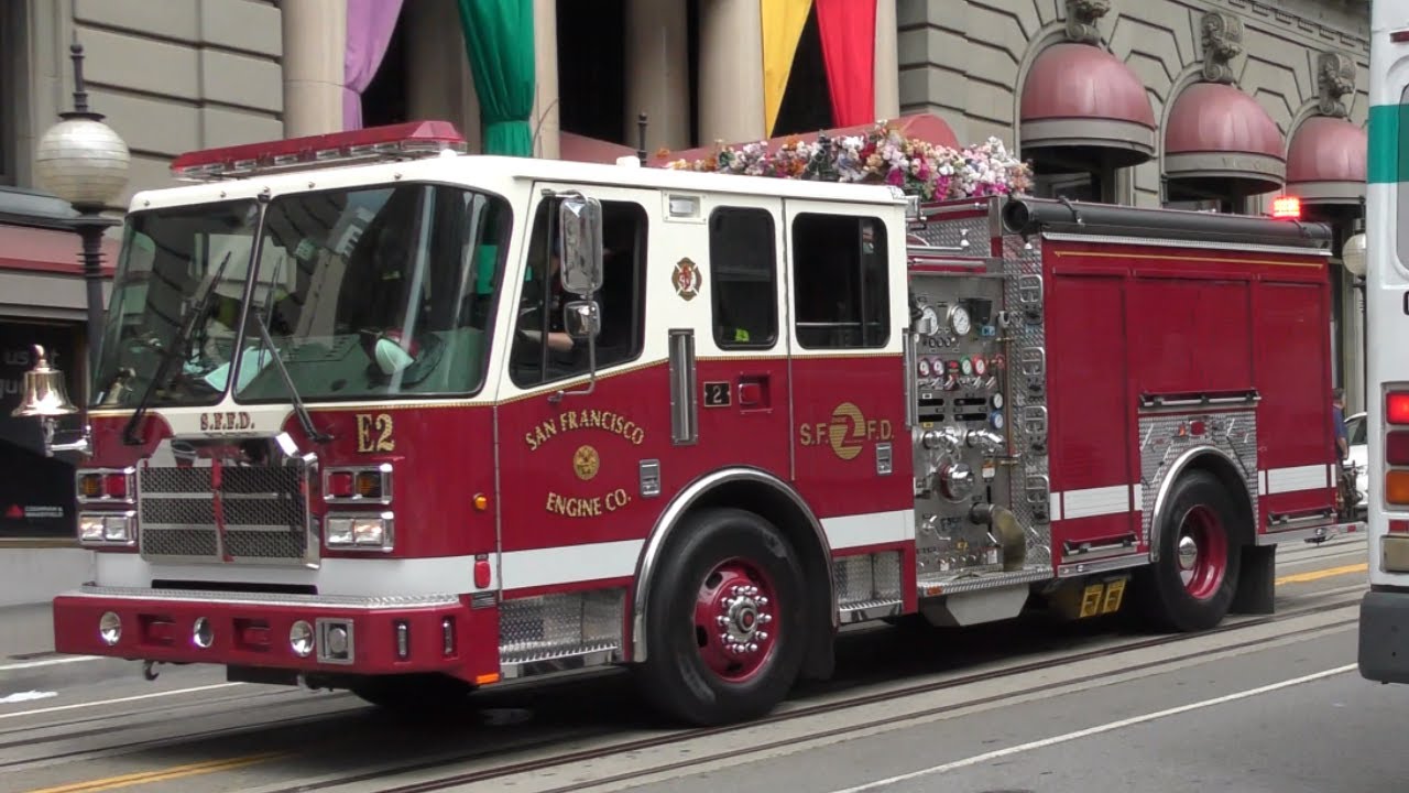 Sf Fire Engine San Francisco Fire Dept. Engine 2 Responding - YouTube