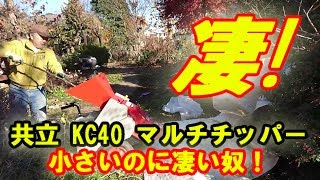 剪定枝の処理に粉砕機「共立 KC40 マルチチッパー」を導入したよ！　　　We introduced a “Kyoritsu KC40 Multi Chipper” crusher　のんびりおやじＧ