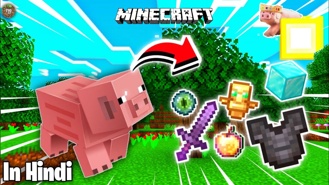 Minecraft But Pig Drop OP Loot!