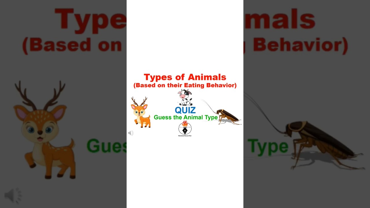 Quiz_Types of Animals - Part 2 | Eating behaviour 