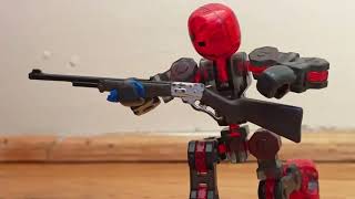 Klikbot shooting gun stop Motion test