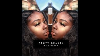 ♡ FENTY BEAUTY FIRST LOOK & DEMO x Deep skin #450