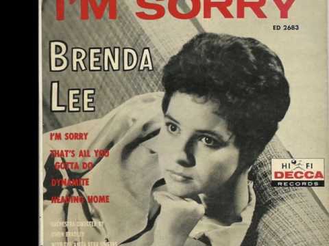 I'm Sorry - Brenda Lee - YouTube