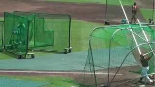 マツダスタジアム 前田智徳選手打撃練習 20120728