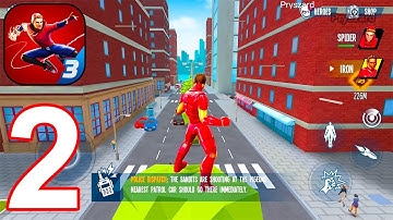 Spider Fighter 3 - Gameplay Walkthrough Part 2 Iron Man Suit Unlocked (iOS, Android Gameplay)