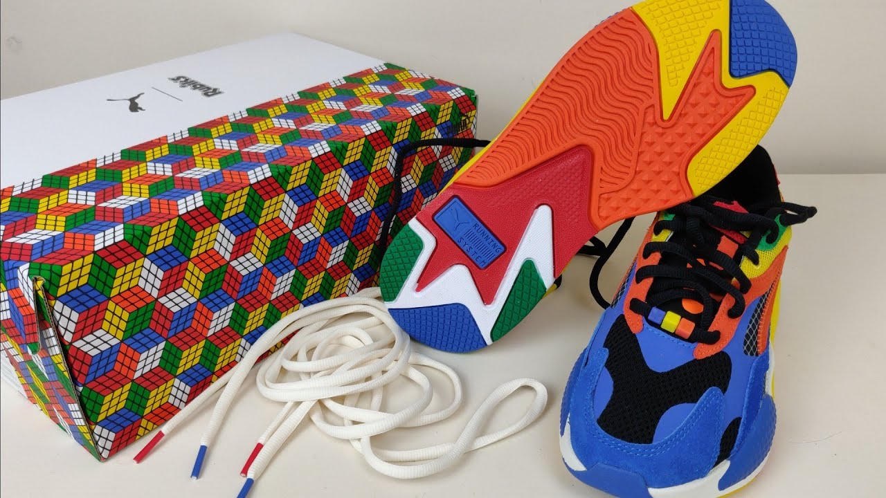 notificación Fructífero claro Rubik's Shoes?! | First Look: PUMA x RUBIK'S RS-X³ Men's Sneakers - YouTube