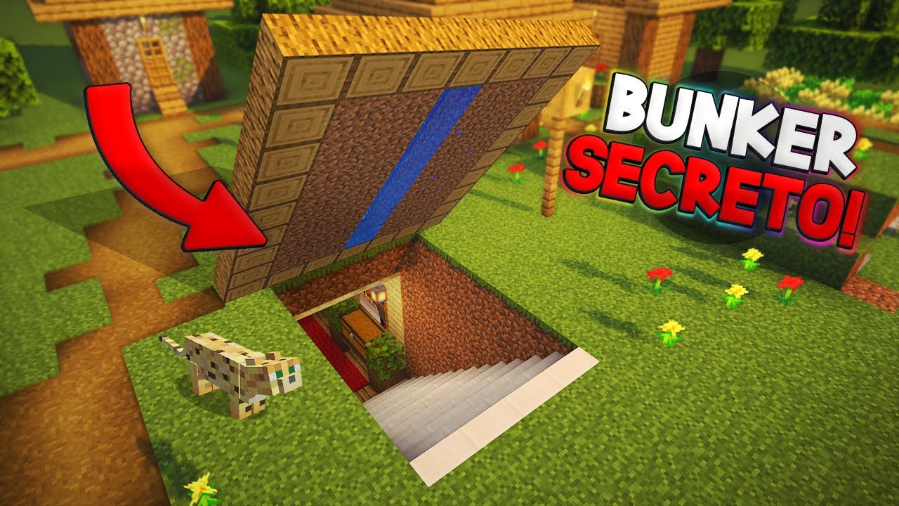 MINECRAFT: COMO HACER UN SUPER BUNKER SECRETO DE LUJO PARA SURVIVAL