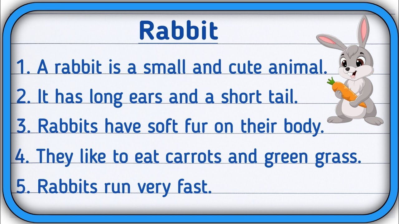 10 lines on Rabbit in English | Rabbit Essay in English10 lines | About Rabbit | Essay on Rabbit 