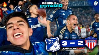 🔥💙DESDE LA TRIBUNA JUNIOR se 💩 Millonarios vs Junior 3-2 Reacción Goles y Resumen Liga betplay 2024