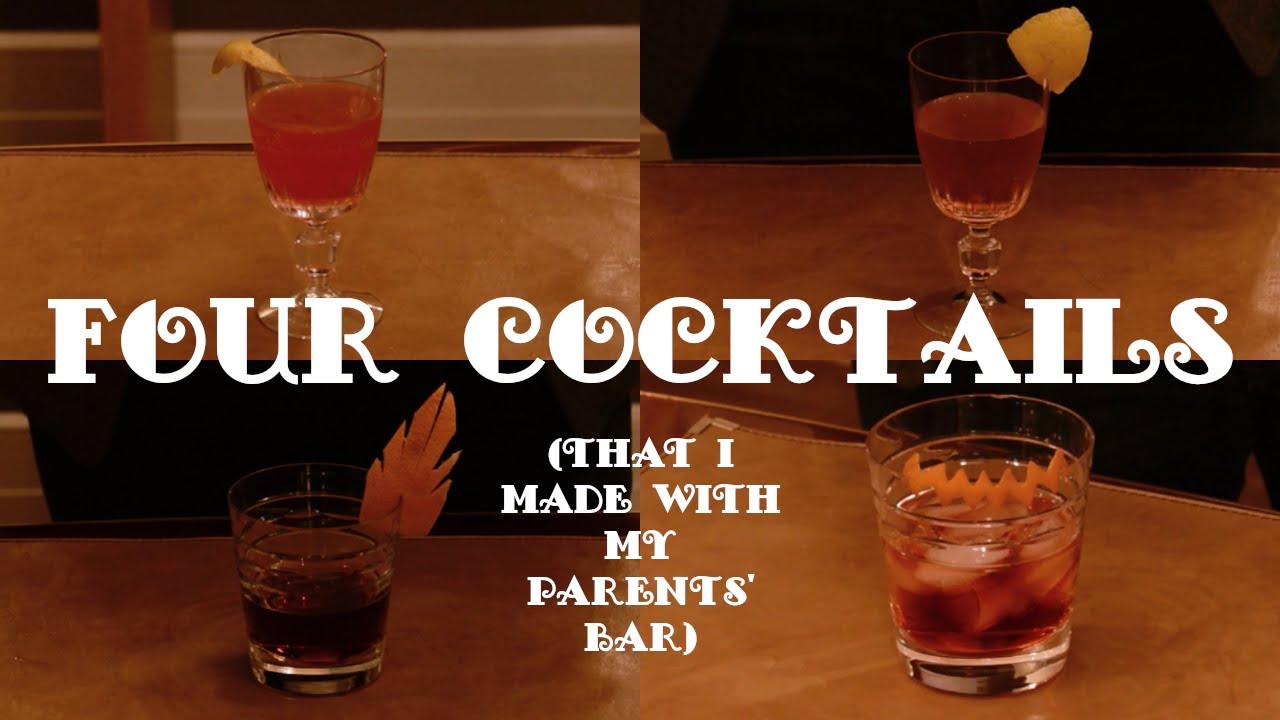Four Cocktails That I Made Using My Parents' Bar