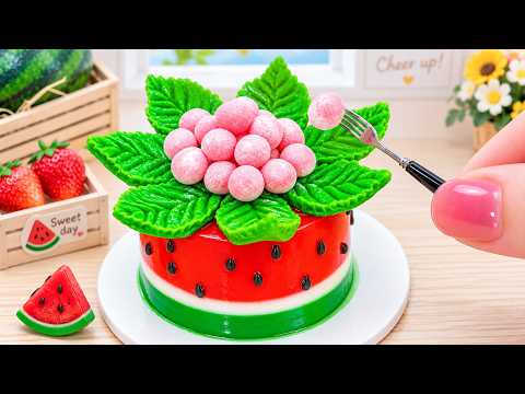 Miniature Fruit Cake Decorating 🍉 Cute Watermelon Cake Ideas | Amazing Cake