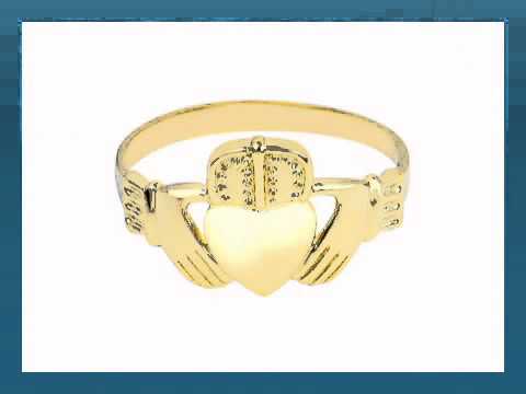 Gold Claddagh Ring Mens - Factorydirectjewelry.com