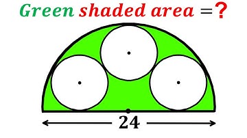 Can you calculate area of the Green shaded region? | (Circles) | #math #maths | #geometry
