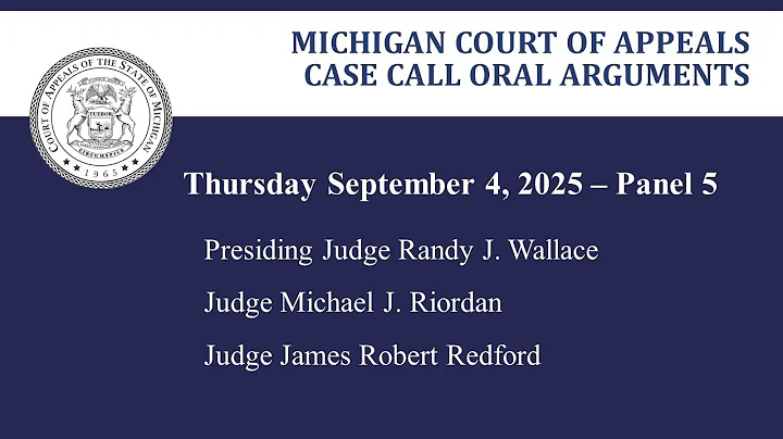MCOA Oral Arguments September 4, 2025 - Panel 5