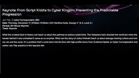 Keynote: From Script Kiddie to Cyber Kingpin: Preventing the Predictable Progression